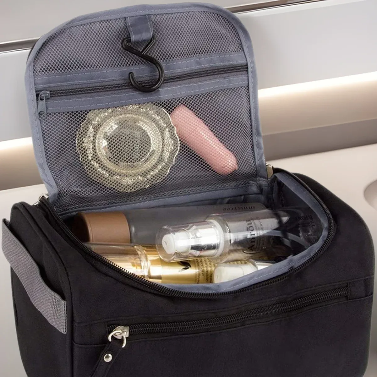 Sac de rangement de toilette cosmétique de grande capacité, trousse de maquillage paresseuse multifonctionnelle pour voyage et usage quotidien