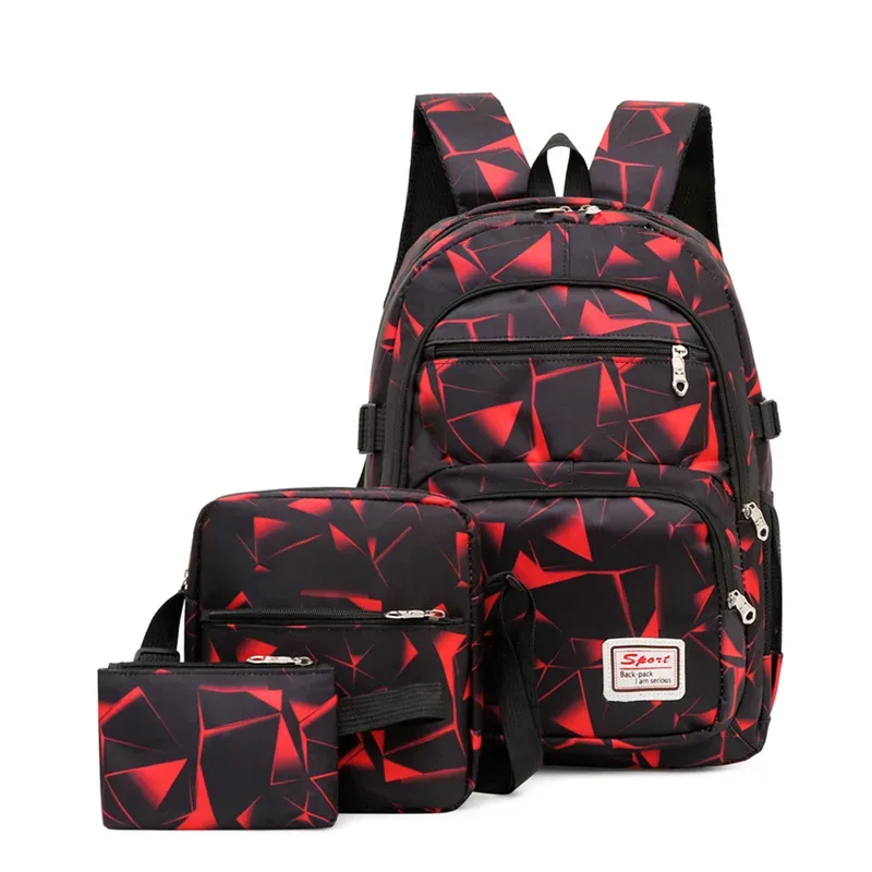 ensemble de 3 sacs à dos pour hommes, sacs d'école pour femmes, sacs à bandoulière pour garçons, grand sac de voyage pour étudiants, sac à dos scolaire pour hommes, mochila, 2020