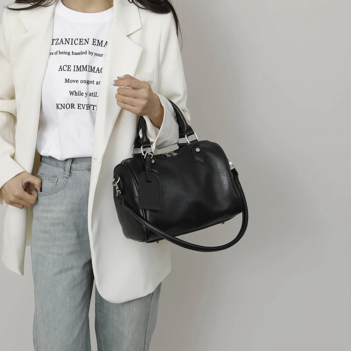 sacs boston pour femmes au design classique et tendance, sac à bandoulière en cuir pu de haute qualité, sac bowling polyvalent pour les trajets quotidiens