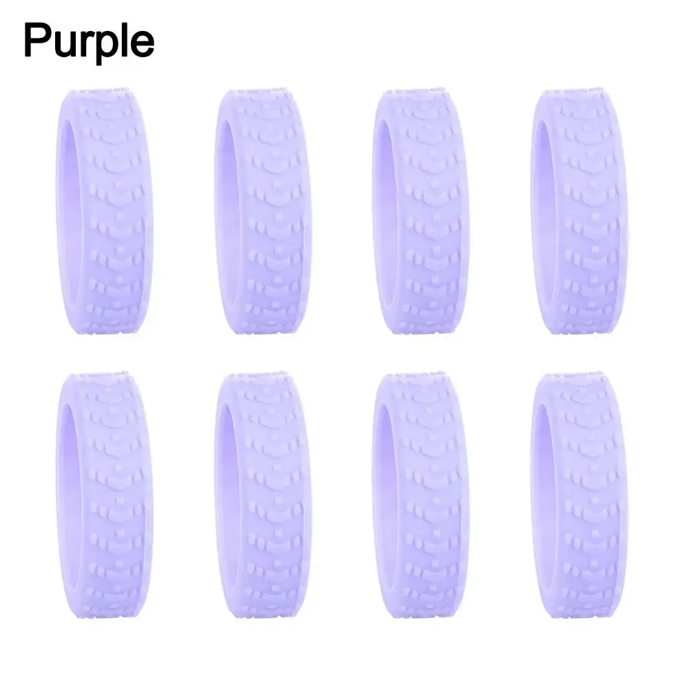 lot de 8 protections de roulettes de valise en silicone pour bagages de voyage, avec roues silencieuses et axes de protection