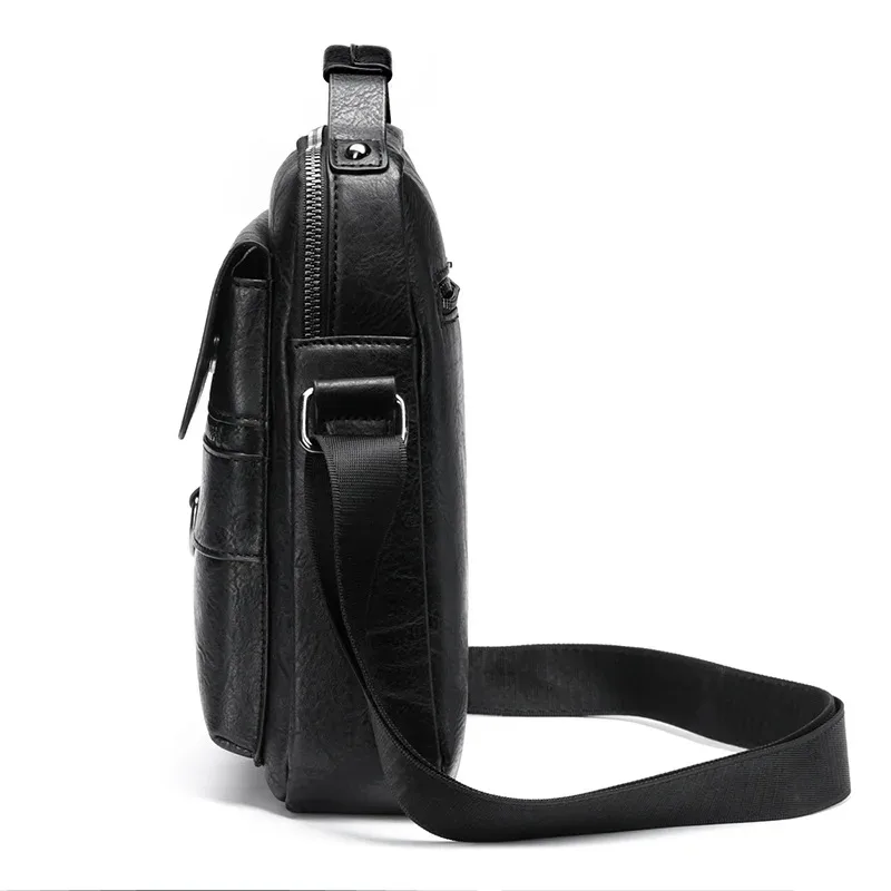 sac à bandoulière de marque pour hommes, pour ipad 9.7 pouces, sacs à rabat en cuir pu pour hommes, sacoche d'affaires solide, sac de voyage