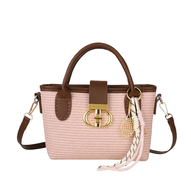 sac fourre-tout fait à la main, sac à main à bandoulière, accessoire artisanal en cuir, ensemble de matériel semi-fini cousu à la main, bricolage
