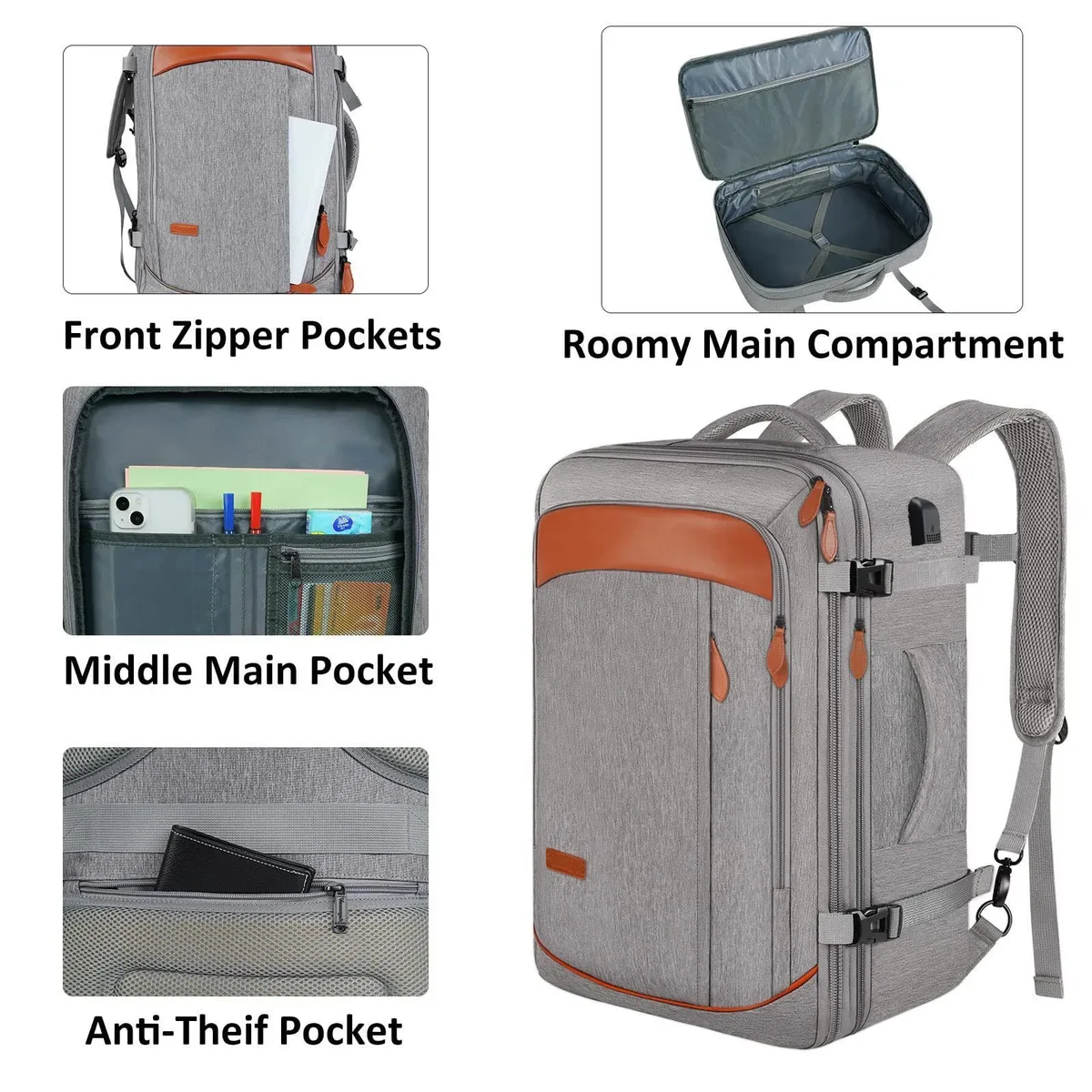 sac à dos grande capacité pour homme, sac à dos tendance pour femme, sac à dos portable, sac à dos décontracté, sac à dos pour ordinateur portable