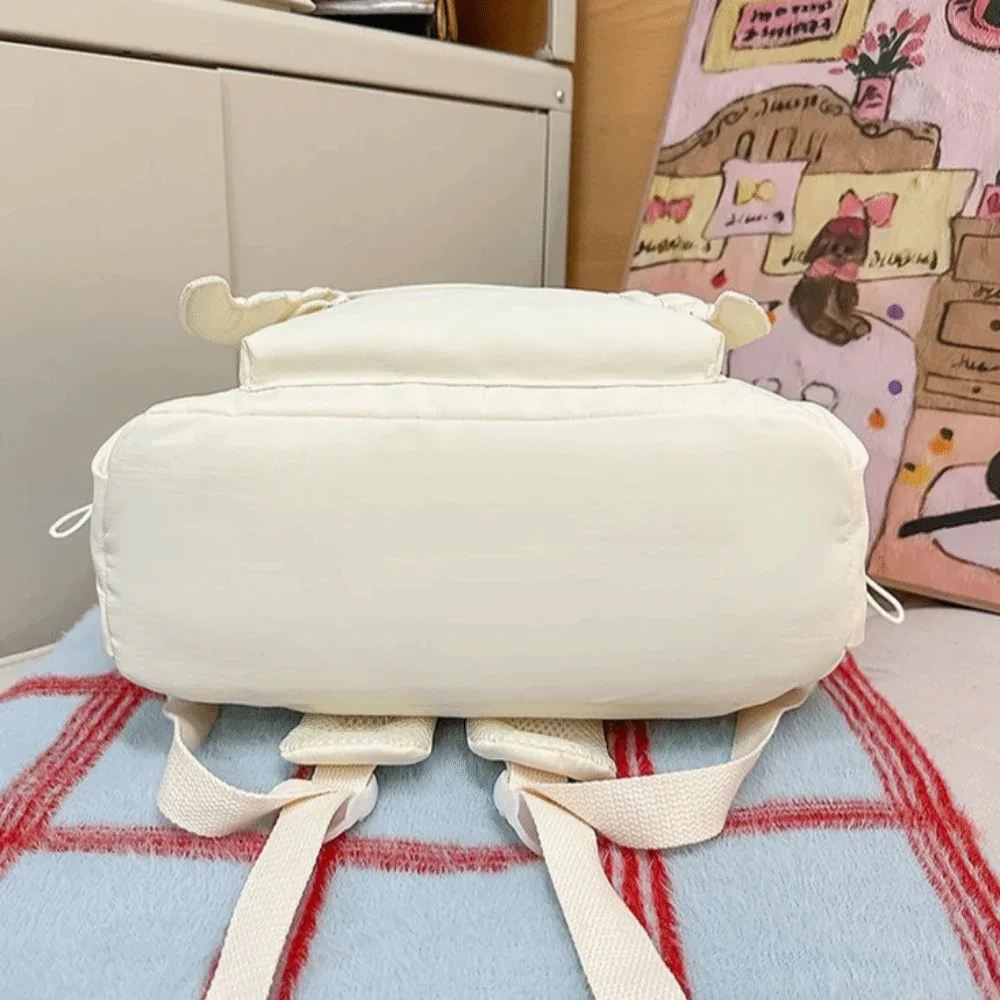 sac à dos polyvalent en forme d'aile d'ange, couleur unie, grande capacité, en toile, motif brodé, sac à bandoulière léger