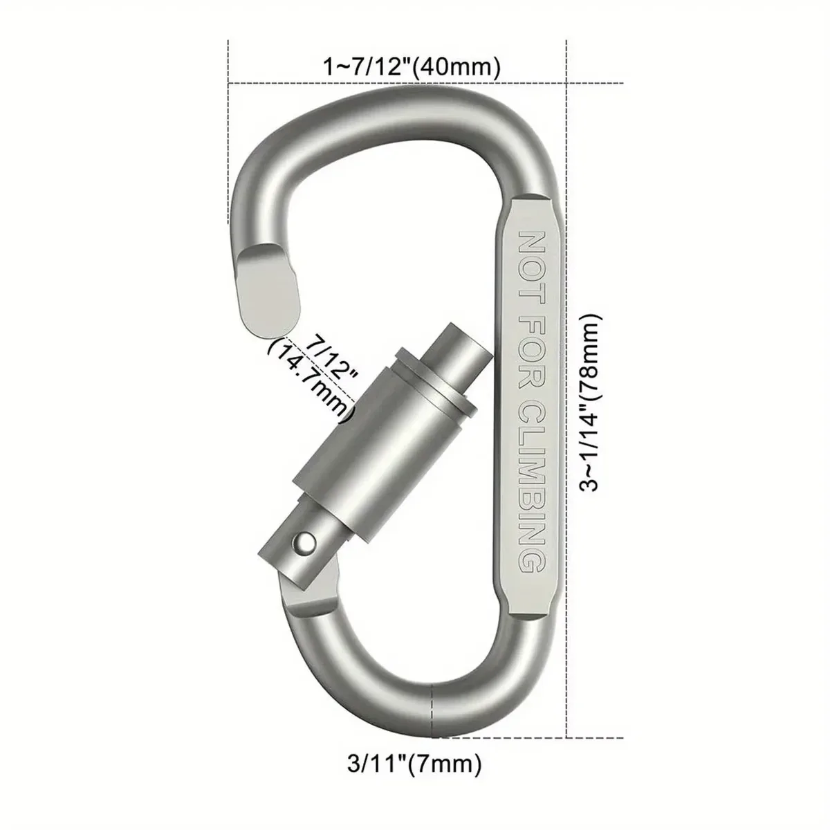 jeu de boucles en métal pour clé camping survie edc extérieur porte-clés clip alliage d'aluminium tactique mousqueton crochet mousquetons 4/6 pièces