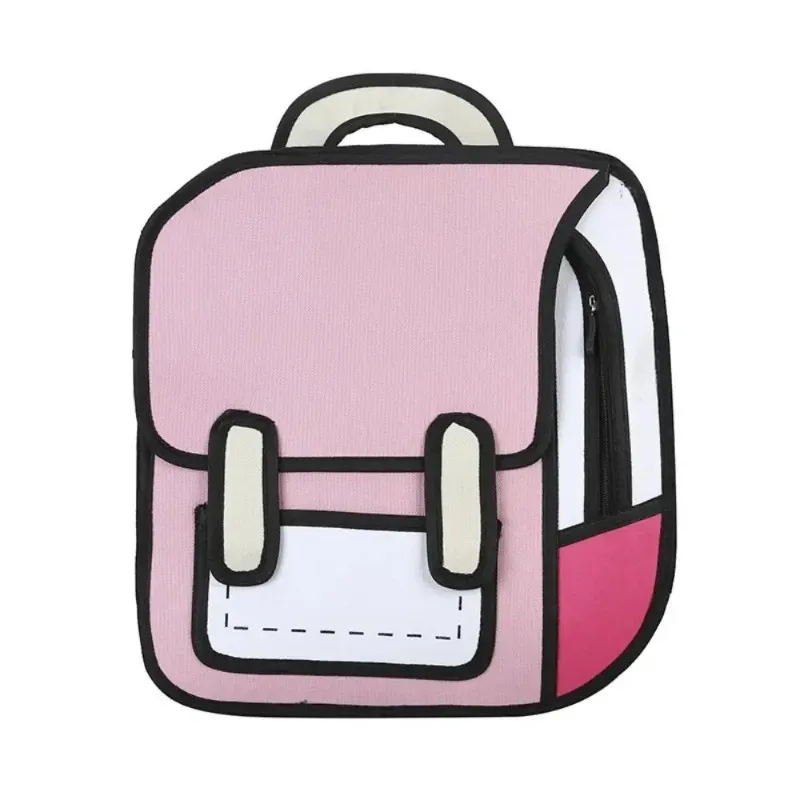 sac à dos scolaire 2d tendance avec imprimé de bande dessinée de conte de fées, grande capacité, léger, pour garçons et filles, cadeau