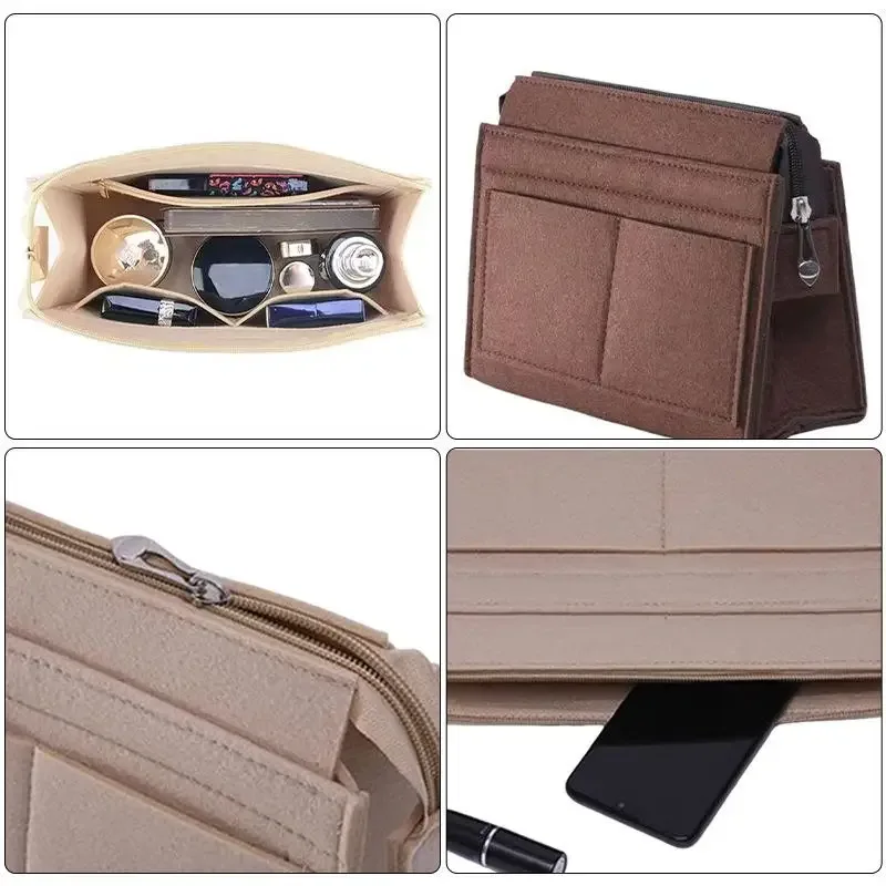 organisateur de sac à main, insert multi-poches en feutre pour sac à main, sac fourre-tout, organisateur de sac à main