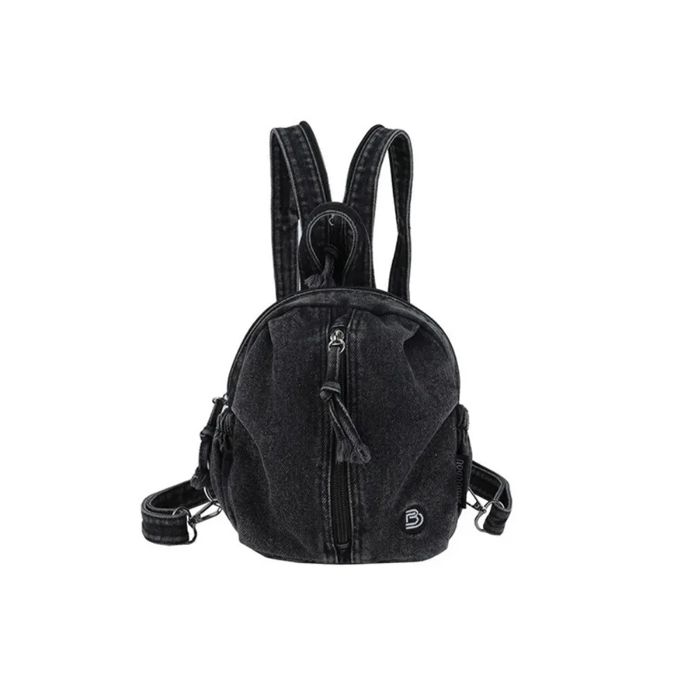 sac à dos en jean élégant et souple, léger, vintage, délavé, sac bandoulière polyvalent, mini sac de voyage, usage quotidien