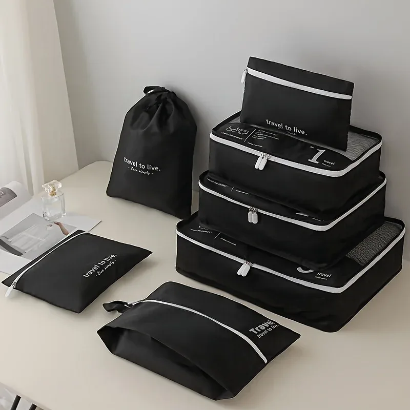 organisateur voyage polyester blanc noir beige cosmétique accessoires compacts polyvalents sécurité durabilité santé santé utilisateurs voyages efficacité