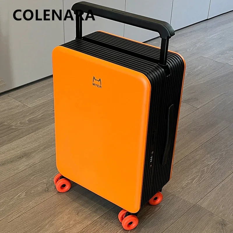 valise colenara 20/24 pouces en abs + pc de haute qualité, bagage cabine pour femmes, valise à roulettes pour étudiants, valise à code pour hommes