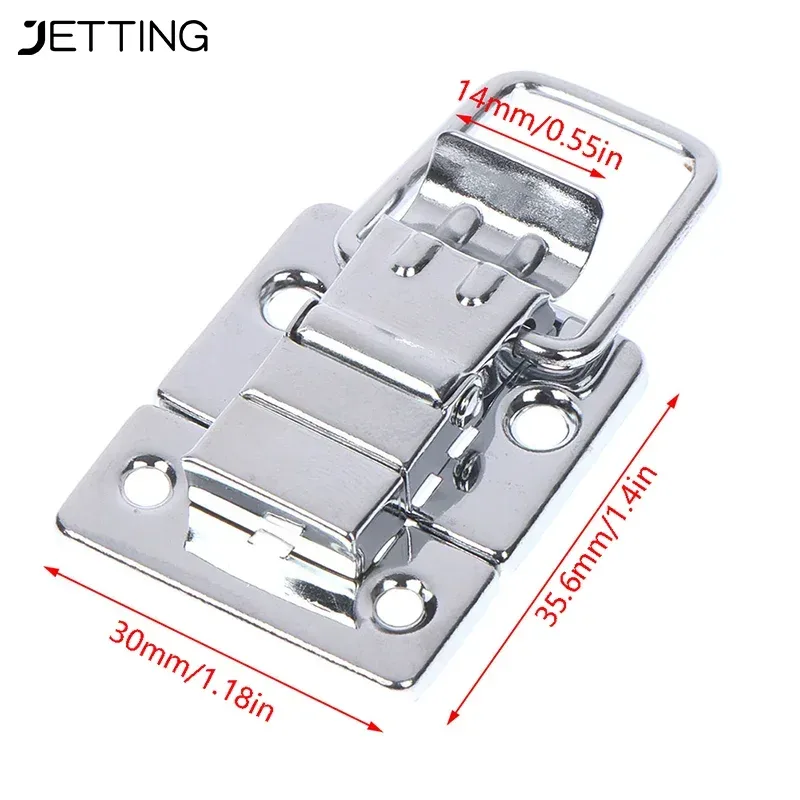 loquet à bascule chromé en acier inoxydable de haute qualité, 2 pièces, pour boîte de poitrine, valise, fermoir à outils
