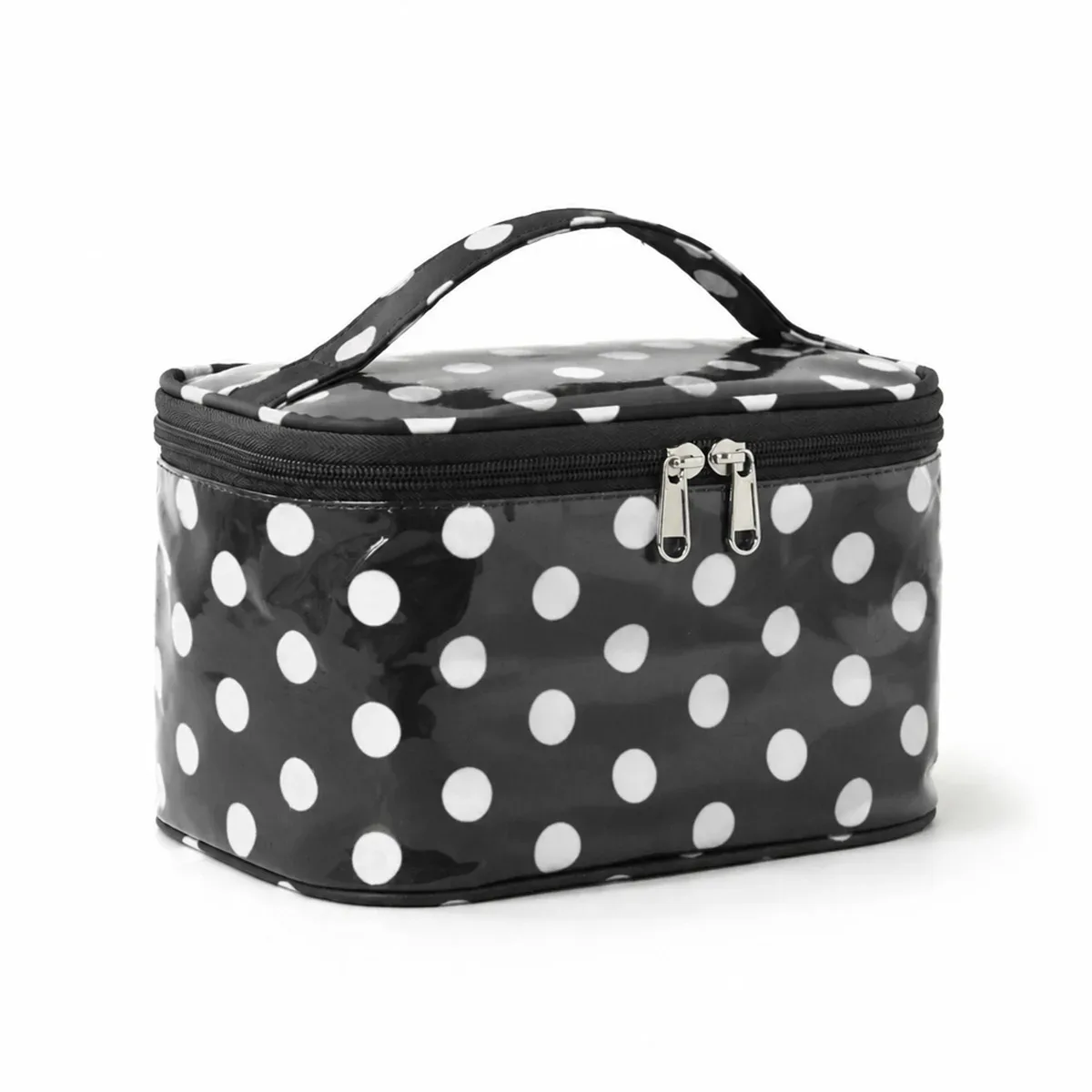 sac cosmétique à rayures en pvc de grande capacité, sac de rangement pour articles de toilette pour femmes, sac de maquillage portable, sac de voyage pour voyage d'affaires, soins de la peau