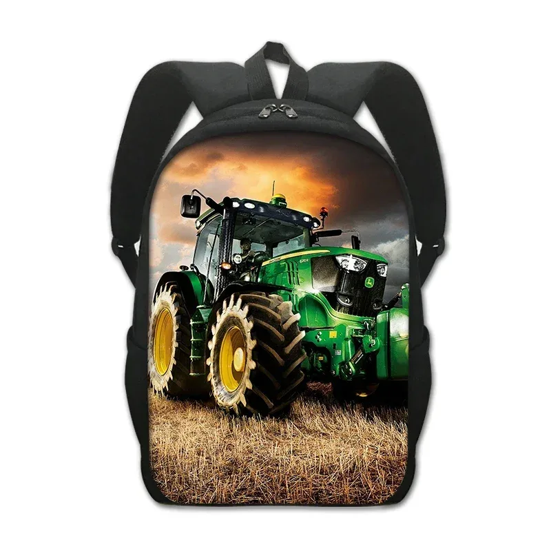sac à dos imprimé tracteur fskins pour adolescents, sacs d'école pour enfants, sac à dos décontracté pour hommes, sac à dos pour ordinateur portable, sac de livre portable, 16 pouces