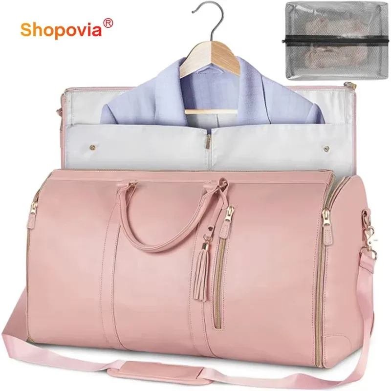 sac de voyage convertible 2 en 1 pour homme, sac de costume pour voyage d'affaires, grande capacité, sac de week-end, sac de nuit avec bandoulière