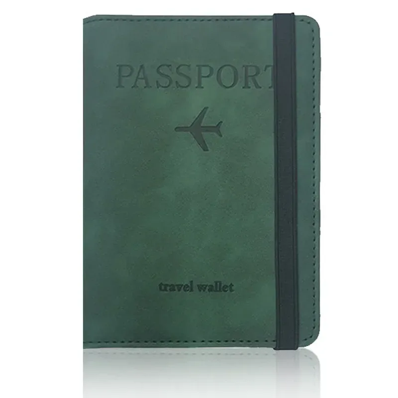 étui à cartes en cuir bloquant rfid, porte-passeport, portefeuille, accessoires de voyage pour femmes et hommes