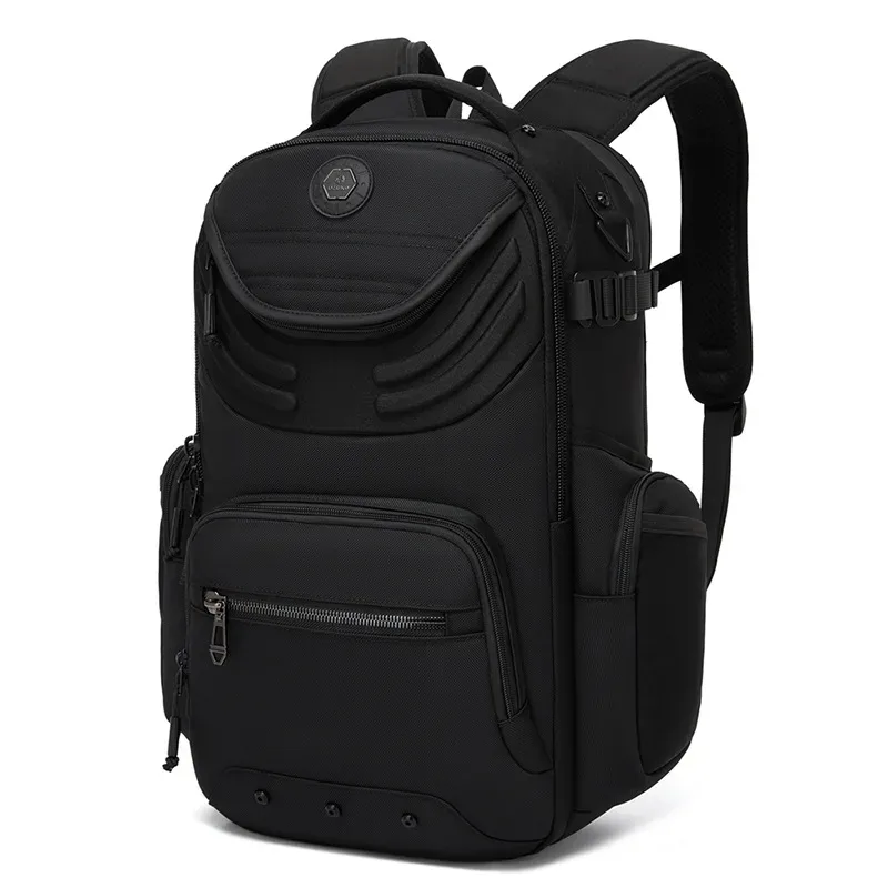 sac à dos d'affaires ozuko pour homme, sac à dos pour ordinateur, imperméable, grande capacité, idéal pour les trajets quotidiens, design simple et élégant, sac d'école haut de gamme.