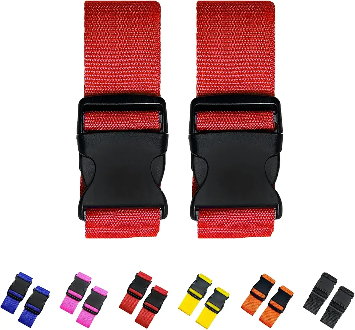 sangles bagage nylon réglables couleurs vives identification valise sécurité voyage moto transport maintien bagages