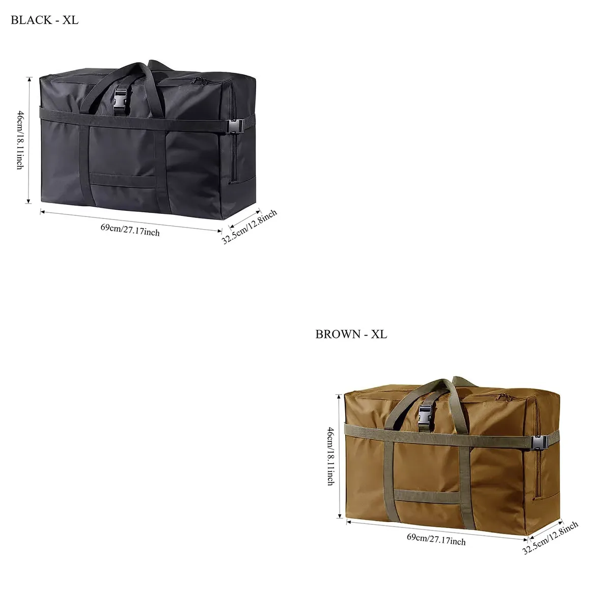 grand sac de voyage pliable et imperméable, sac à main durable, design peu encombrant pour valise à roulettes
