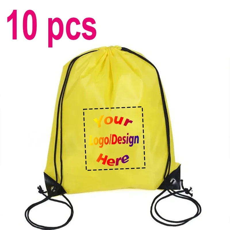 sac à dos personnalisé avec proximité wstring, sac de voyage en plein air, de dehors, d'entraînement, de chaussures de bug astique, impression de logo, cadeau personnalisé, 10 pièces/lot