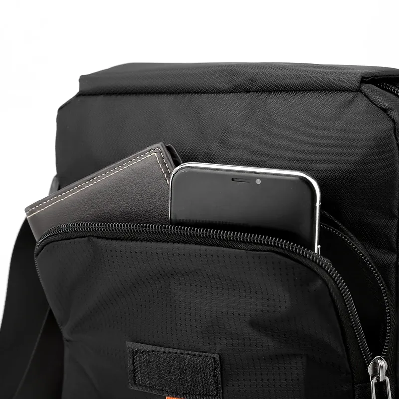sac bandoulière oxford imperméable pour homme, antivol, multi-poches, pochette pour téléphone, pour les trajets quotidiens et les voyages, petit sac à fermeture éclair