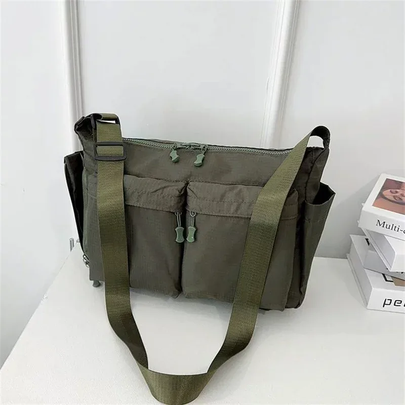 sacs messagers décontractés multi-poches pour femmes, sac à bandoulière en nylon tendance, grands sacs à main pour femmes, sac de voyage et de shopping pour femmes