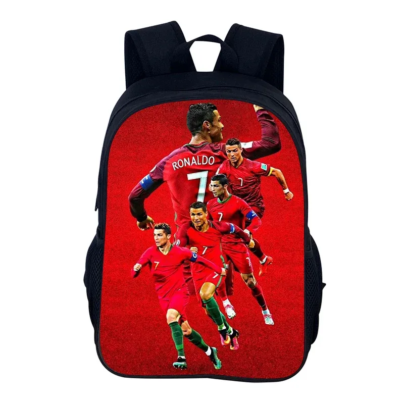 ronaldo sacs à dos étudiant football étoile sacs d'école enfants sport de plein air voyage cr sac à dos cadeau