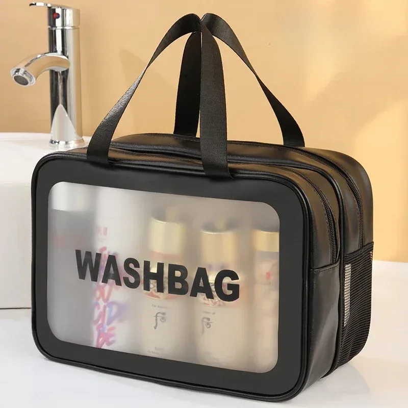 sac de maquillage séparé pour articles humides et secs, trousse de toilette portable, sac de rangement grande capacité pour essentiels de voyage, fitness et natation