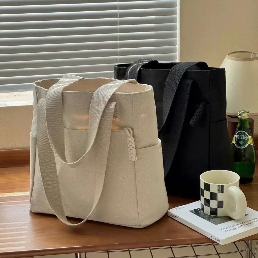 Sac fourre-tout rigide de grande capacité pour les trajets quotidiens, sac de shopping minimaliste pour les courts trajets, idéal pour les étudiants et les sorties décontractées