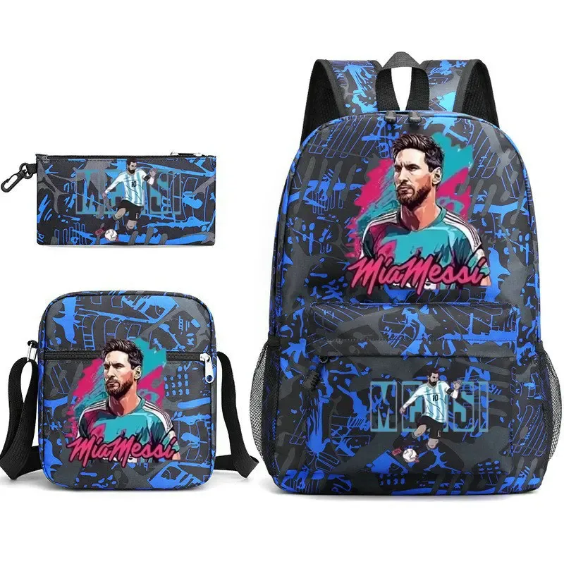 sac à dos messi léger et décontracté, grande capacité, pour femmes, hommes, étudiants, trousse à crayons, sacs à bandoulière, ensembles