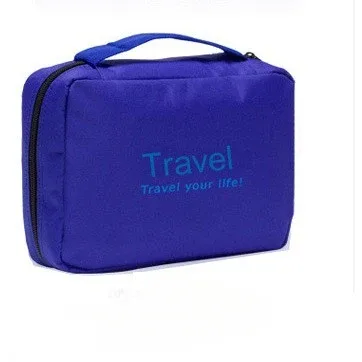 sac de toilette de voyage suspendu pour femmes, grande capacité, imperméable, organiseur de maquillage, sac de rangement de voyage pliable et portable