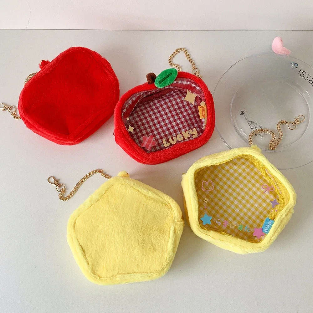 ins pvc poupée coréenne fruits rouges sac pendentif accessoires mignon mode transparent sac de rangement étudiant sac à dos pendentif filles cadeaux