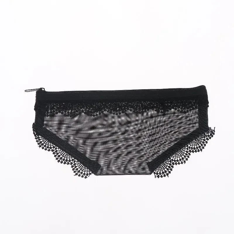 pochette de rangement transparente y2k en dentelle et maille en forme de cœur pour cosmétiques et maquillage, idéale pour les voyages