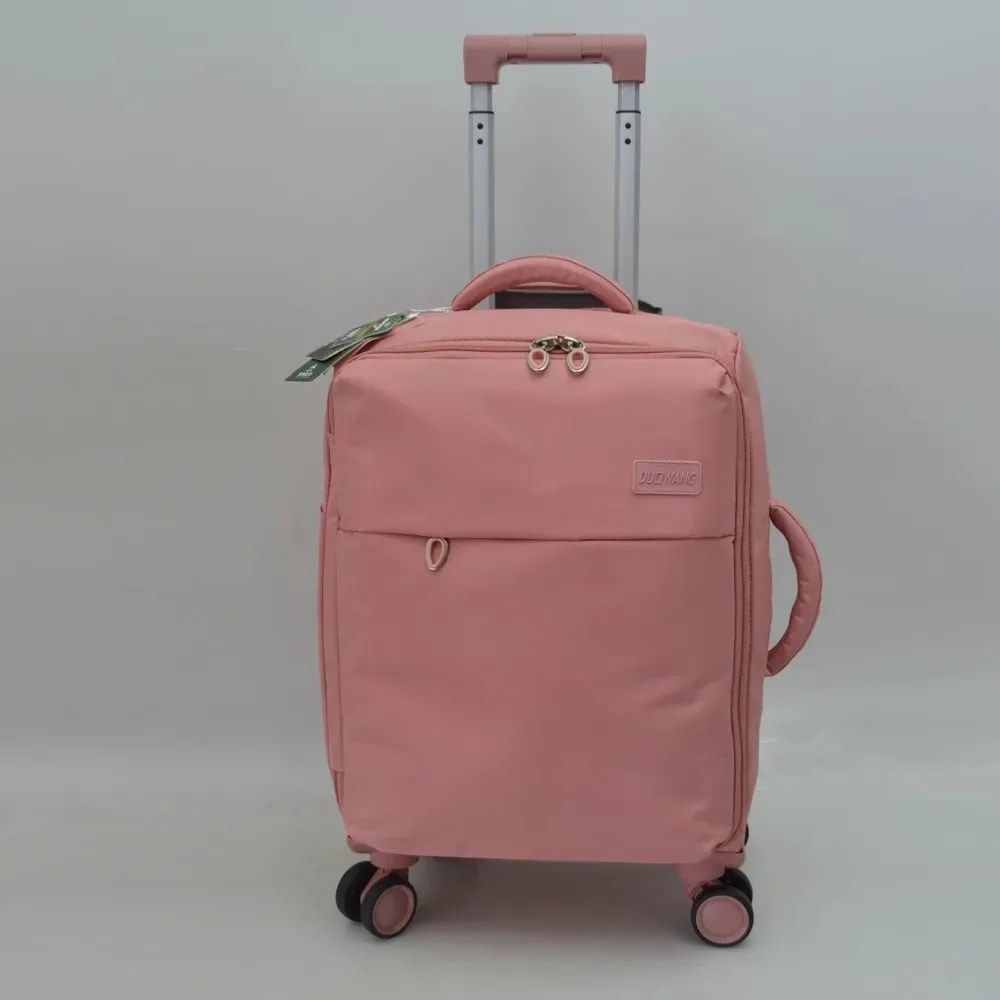 valise de cabine souple en tissu oxford imperméable, bagage à main de 20 pouces avec sac de chariot à roulettes, serrure tsa légère