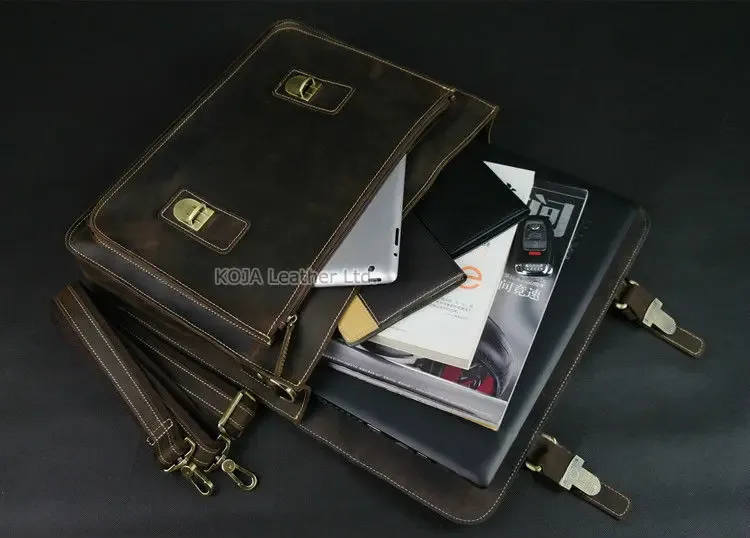 sac messager en cuir véritable pour homme, sac à main fourre-tout pour homme, sac pour ordinateur portable 15 ", sac de travail, sac d'affaires lancé, sac à main vintage elin horse, étui à bombes, m088