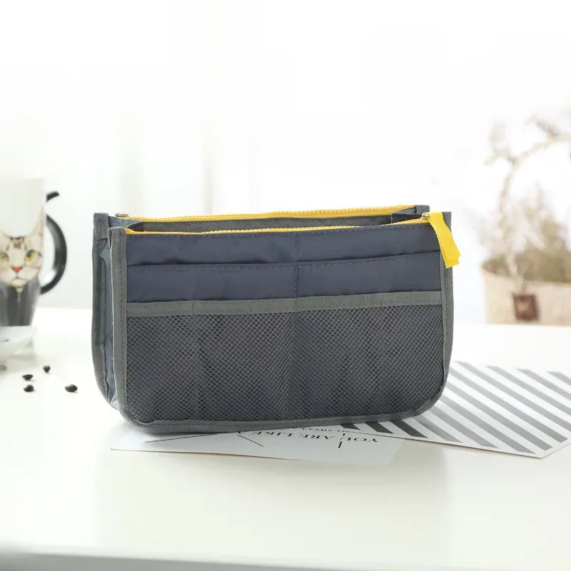 trousse de maquillage portable en toile pour hommes et femmes, sacs de voyage, trousse de maquillage, trousse de maquillage, trousse de toilette multifonctionnelle décontractée, sac à main de rangement