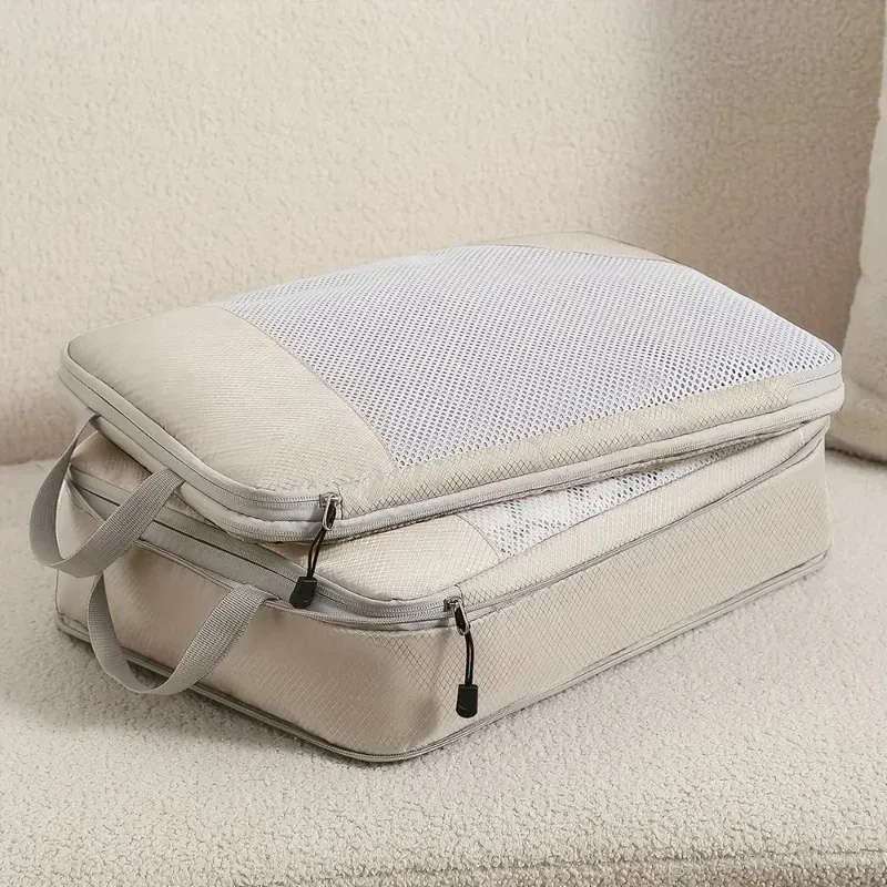 lot de 3 cubes de compression de voyage, organisateur de bagages, essentiels de voyage, cubes de compression pour bagages à main