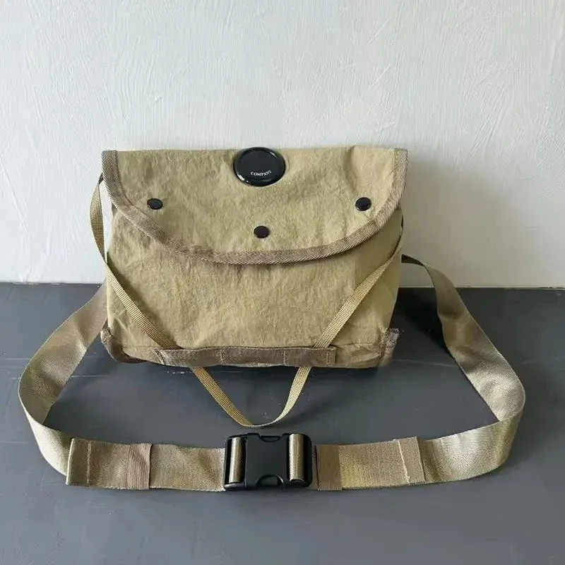 nouveau sac à bandoulière rétro pour homme, sac à bandoulière en nylon noir tendance, sac messager décontracté pour femme pour l'extérieur