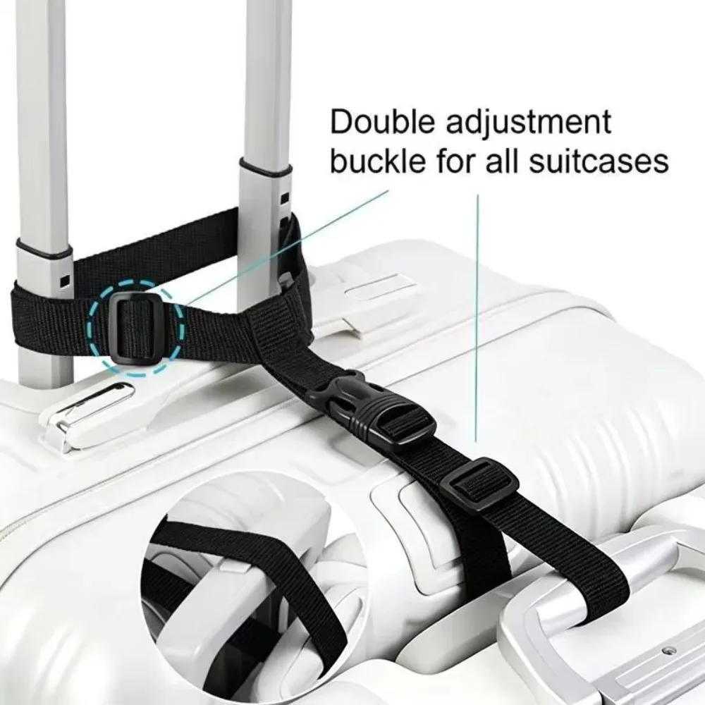 ceinture bagage polyester noir ajustement boucle réglable voyage transport sac dose usage fréquent durabilité légèreté