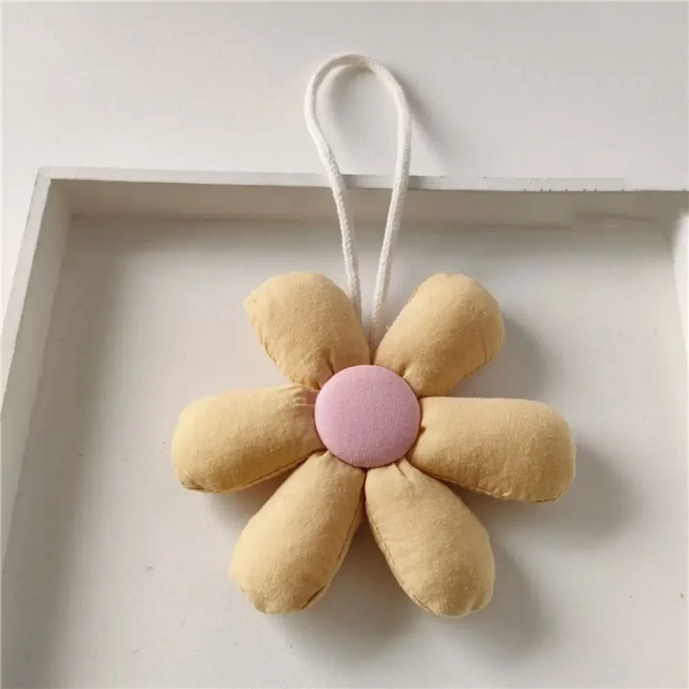 pendentif de sac en tissu à motif floral, breloques pour sac, accessoires assortis, décoration de sac à dos tendance, lanière florale rembourrée de style coréen pour fille.