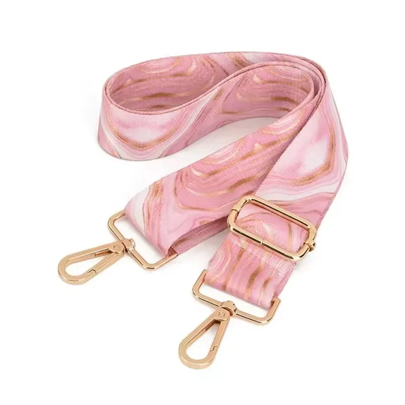 sangle sac nylon multicolore geometrique poignée amovible boucles dorées accessoire voyage femmes épaule adjustabilite