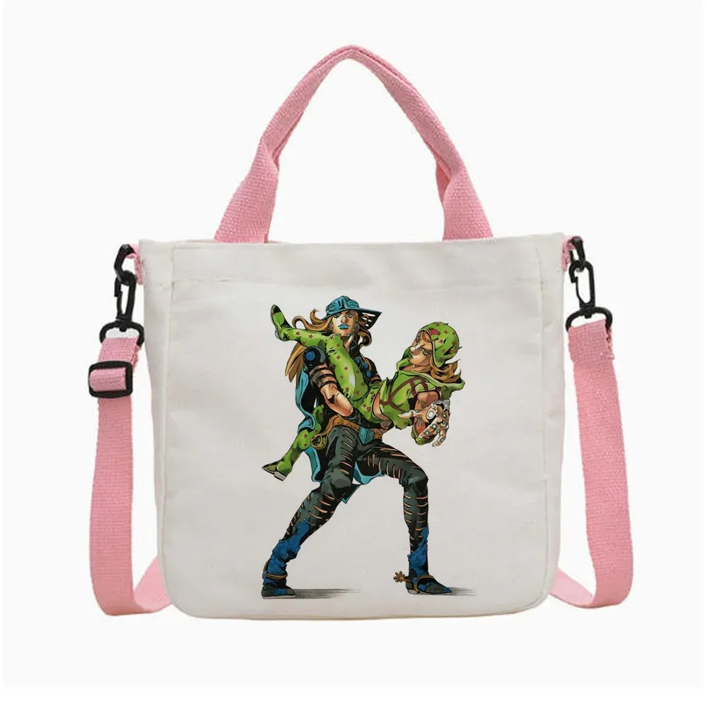sac fourre-tout jojo bizarre adventure gyro zeppeli, sac de shopping pliable, personnalisable, réutilisable, femme