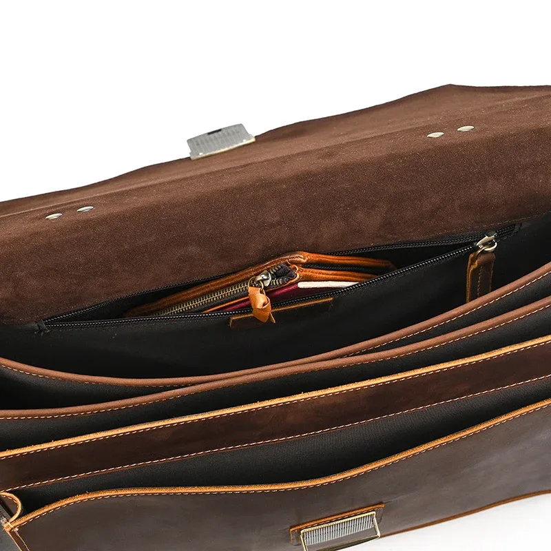 sacoche pour ordinateur portable de haute qualité pour hommes, nouvelle collection 2026, sacoche en cuir véritable, sac à bandoulière en cuir de vache véritable pour hommes