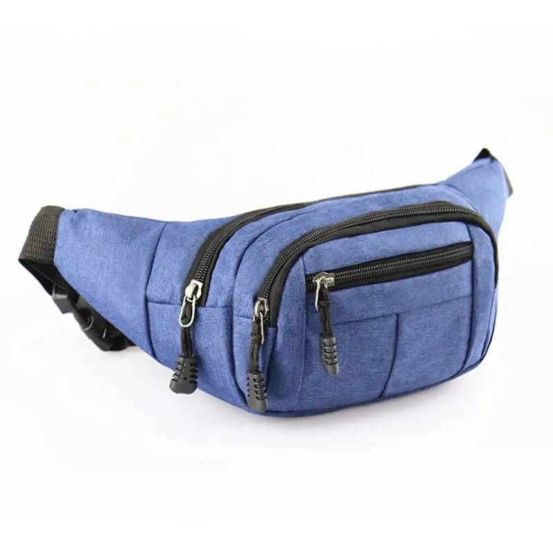 sac de poitrine étanche pour hommes, sac de sport de plein air, pochette en toile, sac de taille de style coréen, pochette banane à bandoulière