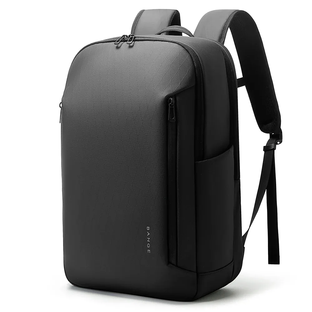 sac dos tpu noir polyester compartiment ordinateur portable poignée doublée bandes fixation sac voyage travaille école