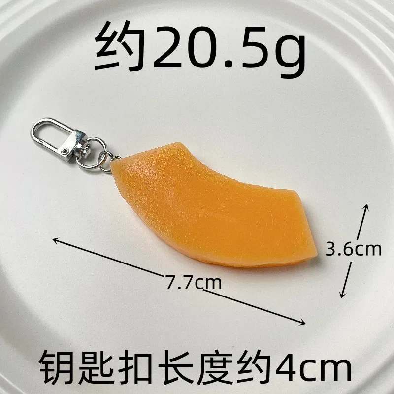 porte-clés réaliste en forme de fruit 3d avec fermoir métallique ouvrable pour sac à main, sac à dos, cadeaux d'été et accessoires de tous les jours.