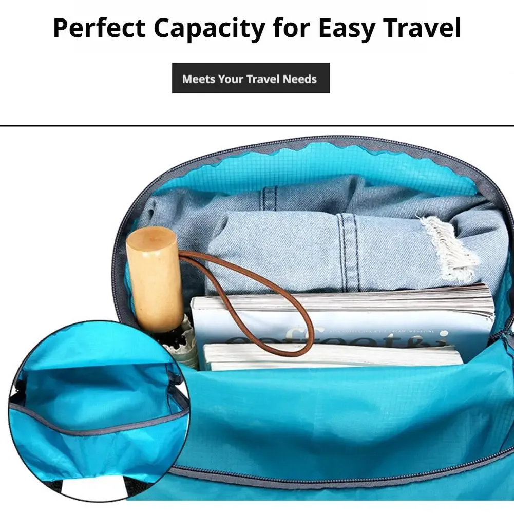 sac pliable ultraléger pour hommes et femmes, sac à dos étanche de grande capacité, sacs de voyage portables légers, sac à dos de sport de plein air