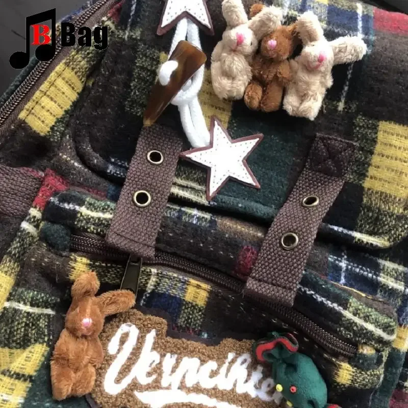 sac à dos gothique punk pour femmes, joli schéma de couleurs mélard, lapin épicé, rétro vintage, grande capacité, fourre-tout pour les déplacements