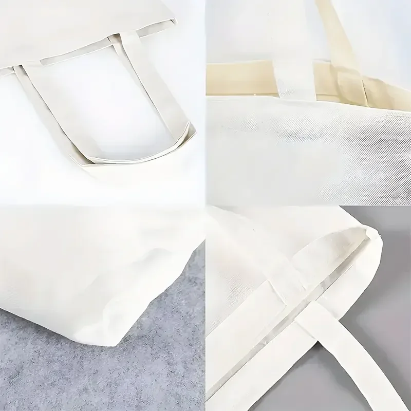 sac fourre-tout en toile à motif floral, sac de shopping réutilisable avec citation inspirante imprimée, sac à main écologique pour étudiantes, sac à bandoulière pour femmes