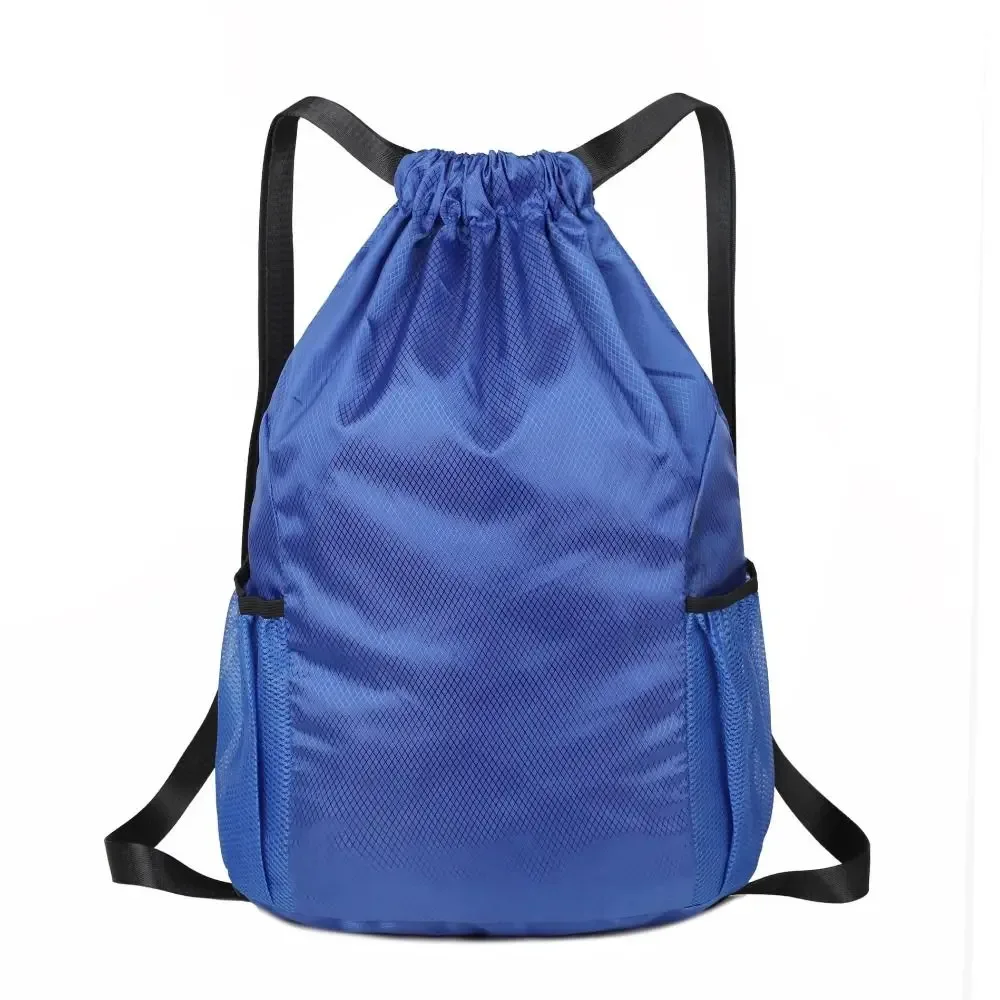 sac à dos léger de haute qualité avec cordon de serrage, imperméable, couleur unie, sac de sport, résistant à l'usure, sac de fitness pour l'extérieur