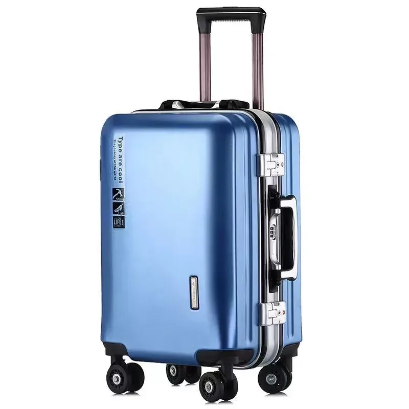 valise à main avec cadre en aluminium, 20 22 24 28 pouces, bagage roulant, cabine de voyage, boîtier de chario